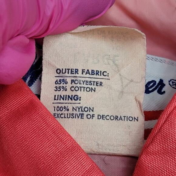 Vintage 80s Pink Windbreaker Jacket Womens Large 22x25 Baggy USA - Picture 8 of 13